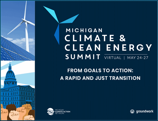 MiClimateAction's tweet photo. EXCITING NEWS! All recorded sessions of the Climate and Clean Energy Summit are now shared on our website for your viewing pleasure! Rewatch favorites, catch ones you missed, or watch in its entirety! @grndwk #MCCES https://t.co/LadsRfQbdj https://t.co/Hzm1IvqRtq