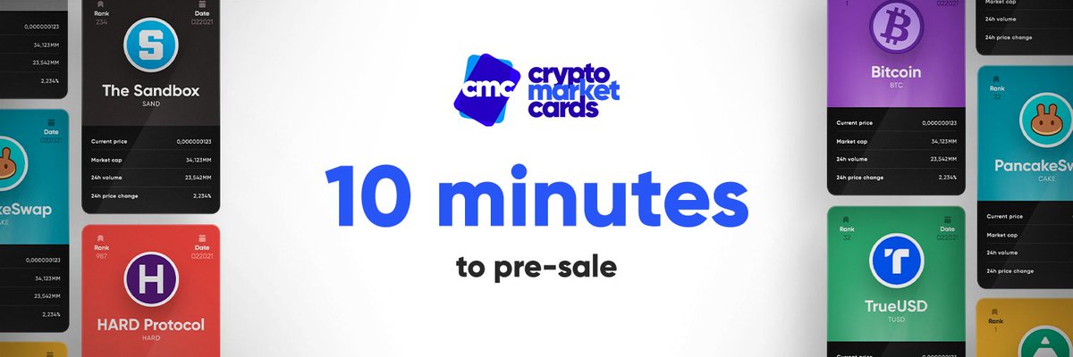 CryptoMCards's tweet image. 🚨 10 MINUTES TO PRE-SALE 🚨