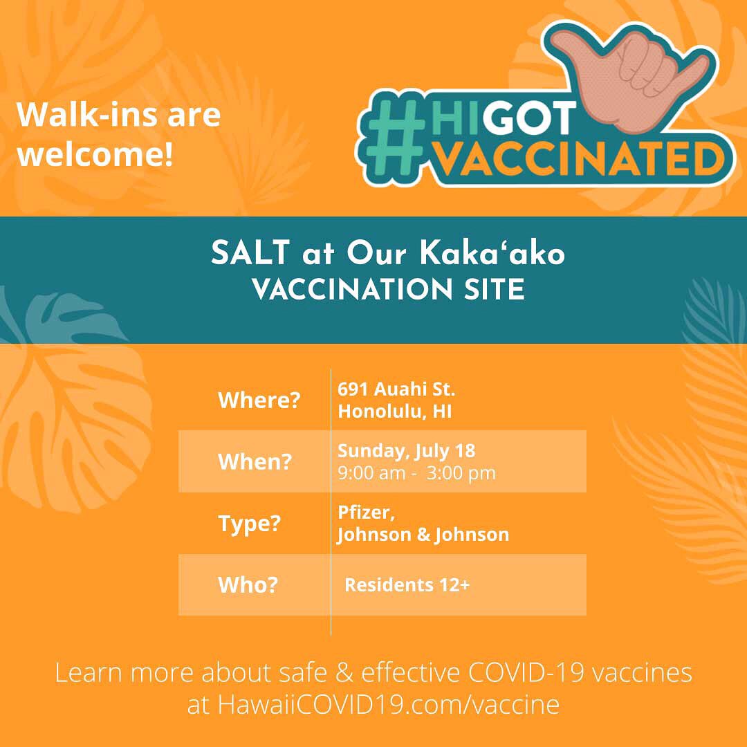 For those 12-years-old+, get vaccinated for FREE on Sunday, July 18th from 9 a.m. to 3 p.m. in The Barn. No appointment is needed, walk-ups available.

Minors must be accompanied by a parent or guardian and adult participants should bring their I.D. and health insurance card.
