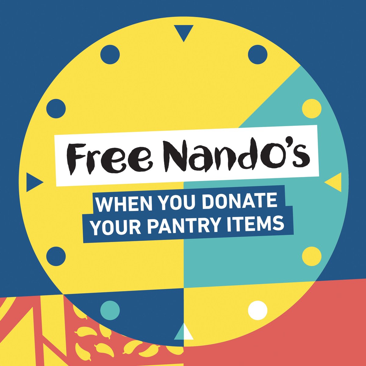 Be sure to stop by a <a href="/NandosUSA/">Nando's PERi-PERi</a> this Sunday, July 18th from 12 pm-1:07 pm to get free chicken when you bring a non-perishable food item to donate to go towards creating nutritious meals for those in need here at Inspiration Corporation!