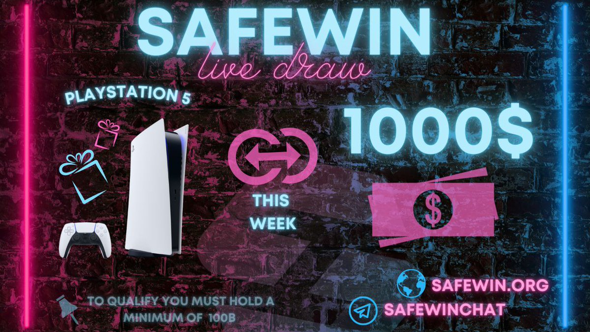 24 hours until our PlayStation 5 giveaway! 😱

#safewin #jointherevolution #giveaway #cryptotrading #Cryptocurency #crypto #teamsafewin