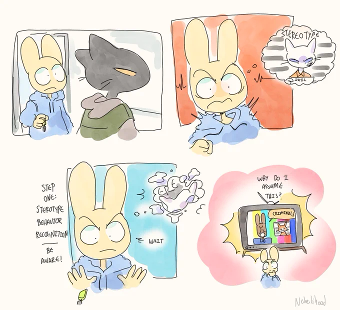 You shouldn't feel bad with yourself if you find yourself following stereotypes, you should feel bad with yourself if you don't do anything about it! So here are a few steps you can follow to make a difference! We should be aware of our unconscious bias!:D

#education #comics 