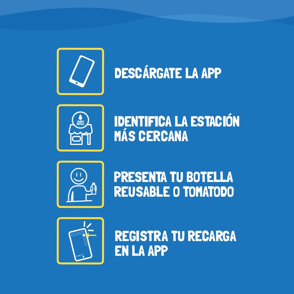 Refill_Ecuador's tweet photo. ¿Quieres convertirte en un #RefillHero pero no sabes cómo hacerlo?
Solo sigue estos sencillos pasos para hacer #Refill 💧 en nuestras estaciones y evita el plástico de un solo uso.
¡Salvemos al mundo con #UnaBotellaALaVez! 💙🌎
#SomosCircular #JulioLibreDePlásticocir https://t.co/HrxvsNywbW