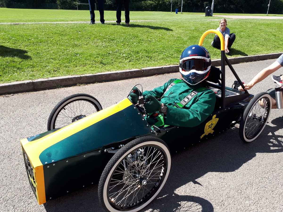 StIlltydsCHS's tweet photo. A wonderful afternoon of sunshine to test drive our @greenpower_team F24 electric car!  We are looking forward to racing our car at Castle Combe in September! https://t.co/aZWIjR1nhr