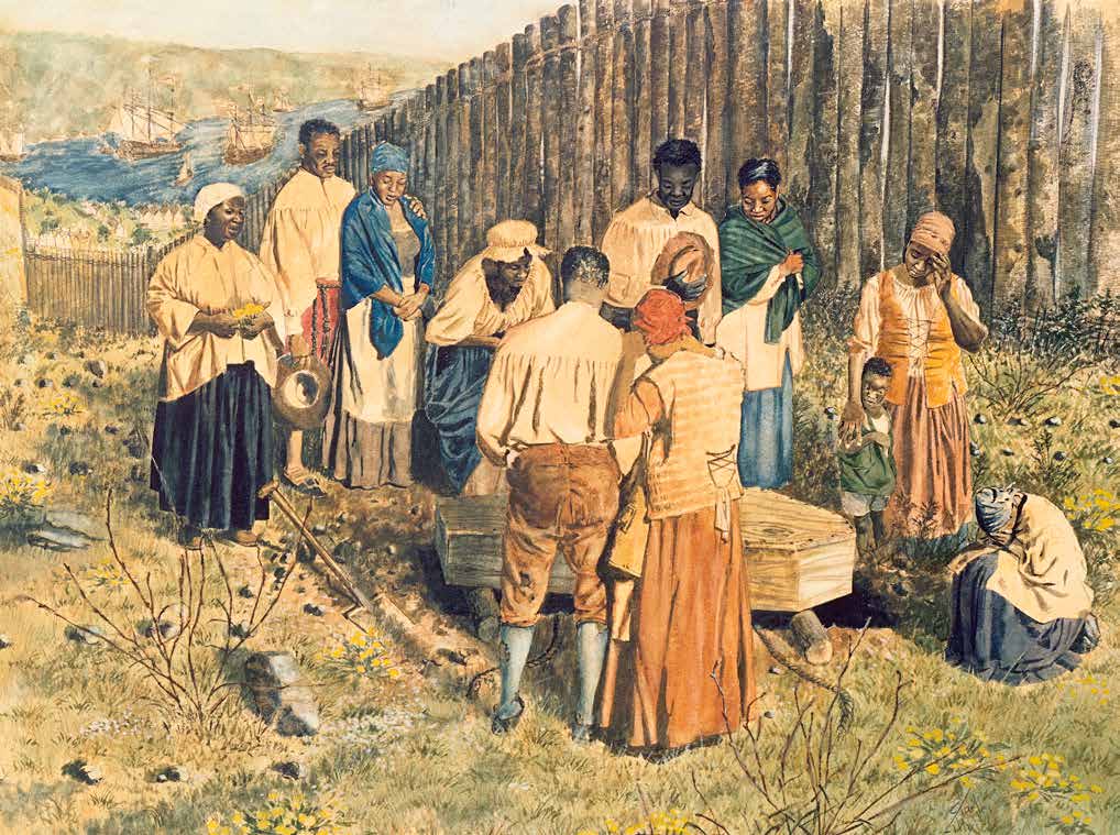 Image: Charles Lilly's illustration recreates an African burial ceremony outside the city.