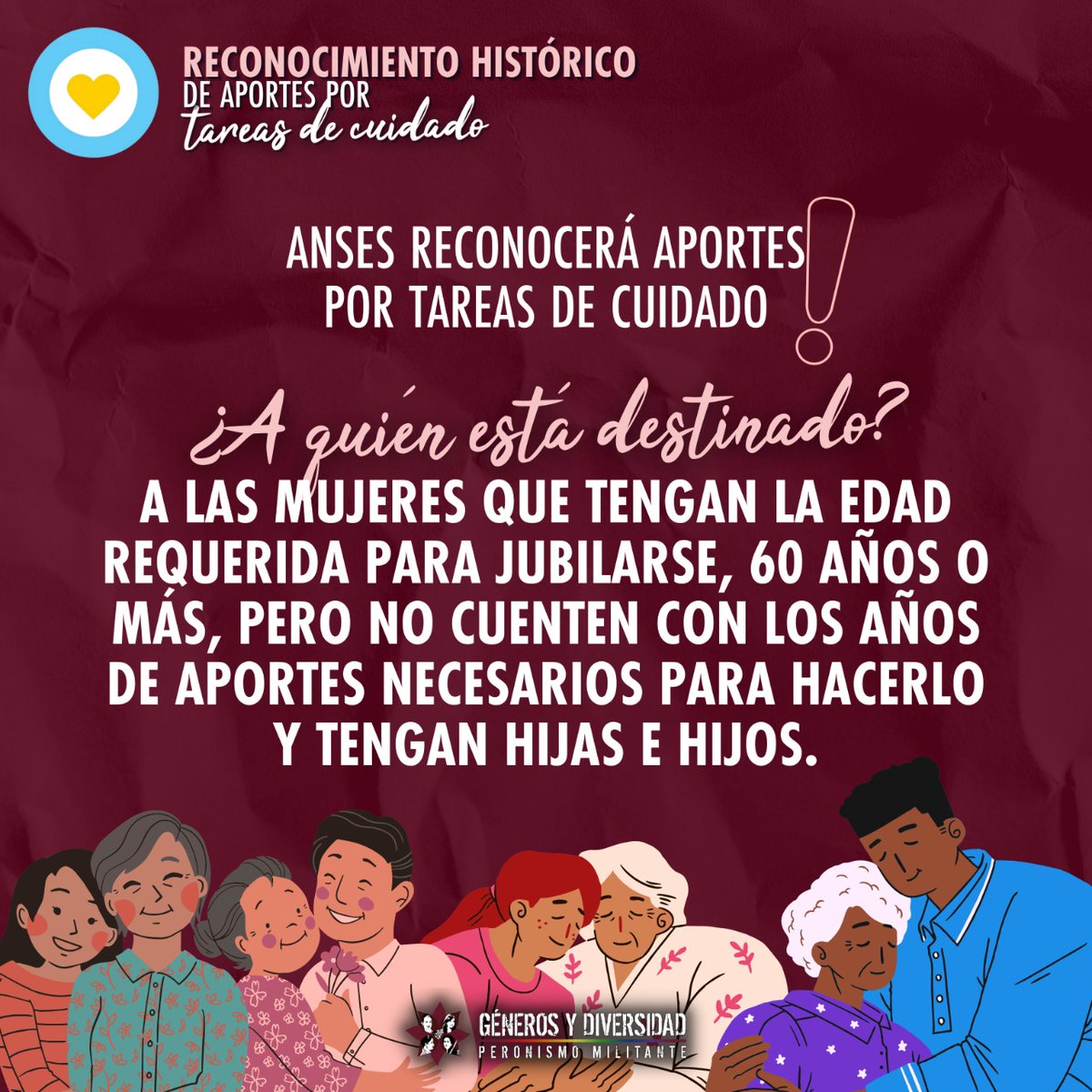 generospmesco's tweet photo. RECONOCIMIENTO HISTÓRICO DE APORTES POR TAREAS DE CUIDADO🇦🇷💜✨
Un estado presente que nos reconoce, amplía derechos y otorga oportunidades✌🏽

#GénerosYDiversidad #PeronismoMilitante https://t.co/jC1YTbZtHF