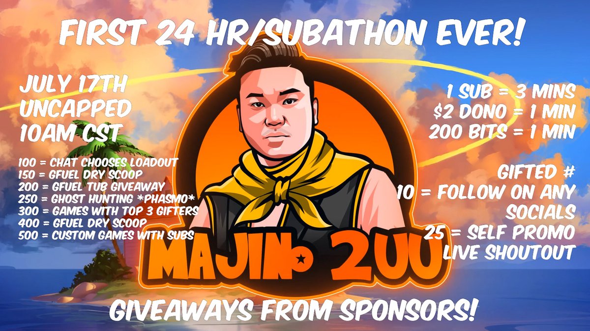 MAJIN2UU's tweet image. Hey yall! Im so nervous but here goes nothing!

I will be doing my first 24 hr and subathon stream on July 17th! This has been in the back of my head for so long and I'm finally going for it!

Who's gonna be there? 👀👀👀👀
