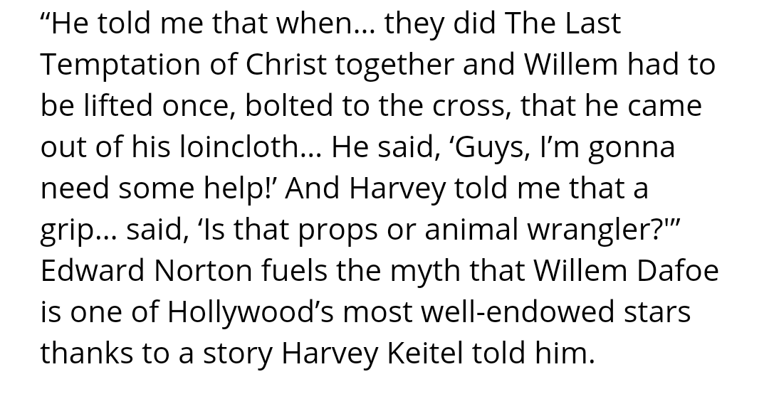 mackenziehnc's tweet photo. @merrittk My favorite story about Willem Dafoe's dick: https://t.co/LgnhL3QcWj