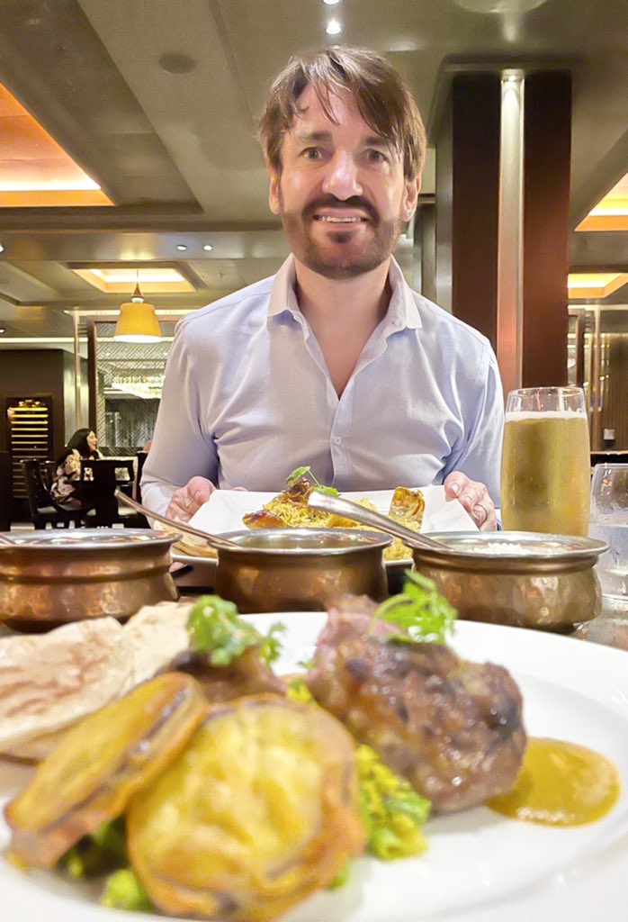 First evening on-board <a href="/pandocruises/">P&O Cruises</a> #Britannia it has to be dinner at Sindhu 👌🏻….