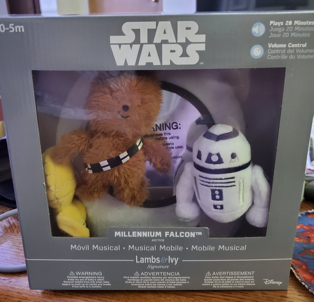 joycehop's tweet photo. I'm gonna be a Grandma to a little boy in January! I can't wait!! Millennium Falcon baby mobile? Check!! #starwarsbabyjedi https://t.co/hUWreUd6V0