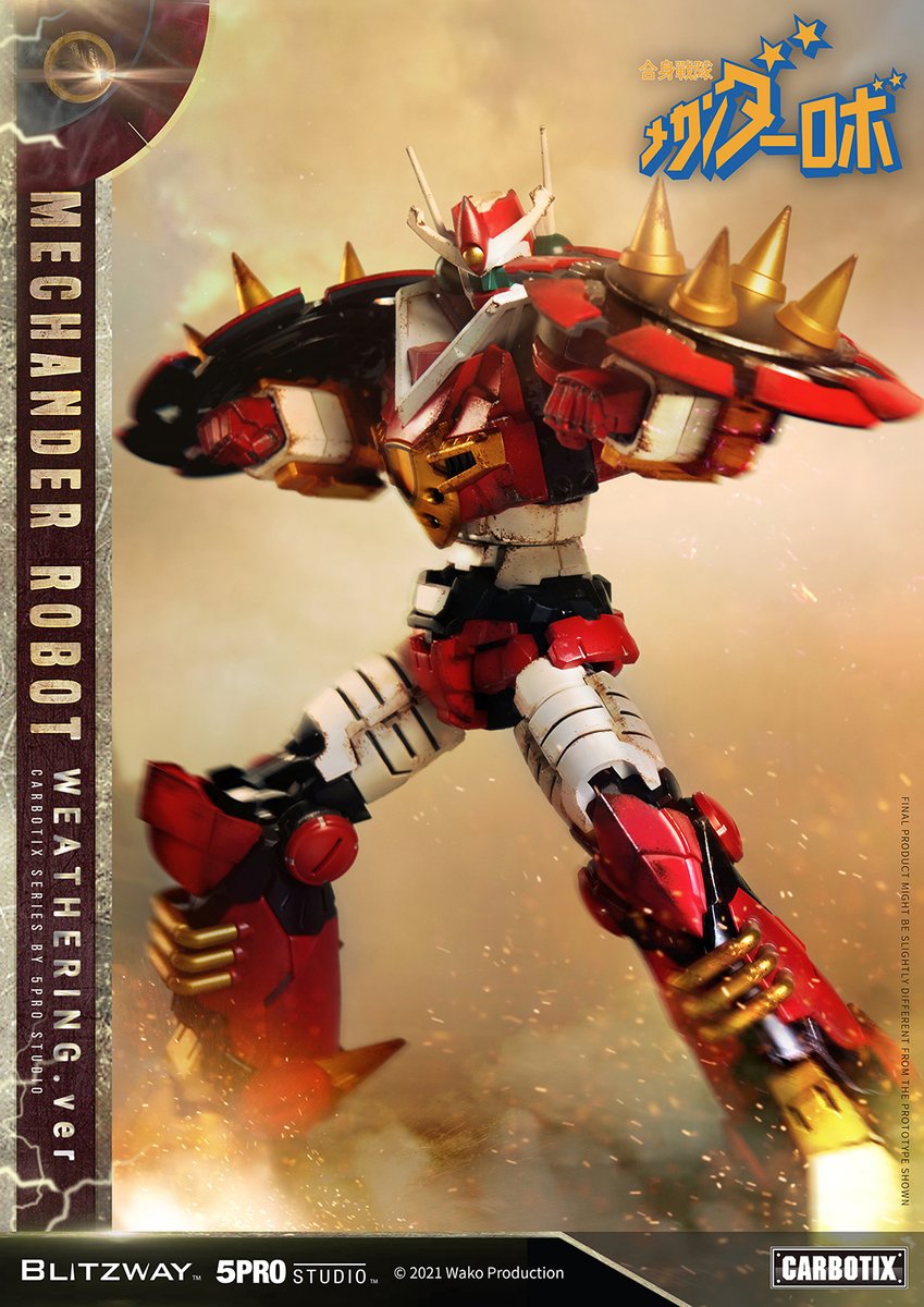 GokinMr's tweet photo. [Info e Preordini] 5Pro Studio X Blitzway : Mechander Robot Weathering ver. “Gasshin Sentai Mekandaa Robot-Mekander robot” Carbotix https://t.co/y5W4Klc8G1 #Blitzway #5prostudio #Mechander #mechanderrobo #合身戦隊メカンダーロボ #CARBOTIX https://t.co/rNOfVOFTY5