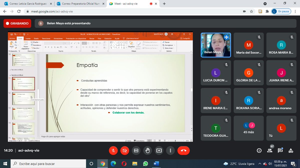 15_prepa's tweet photo. "Didáctica de las emociones en un contexto híbrido". Agradecemos la participación de la ponente Belén Cruz Maya por su valiosa colaboración para toda la planta docente de EPO 15 @bgze046 @HectorUlisesCG1 @jorgegalileocv @DGEMSedomex https://t.co/ps9M1rrMnH