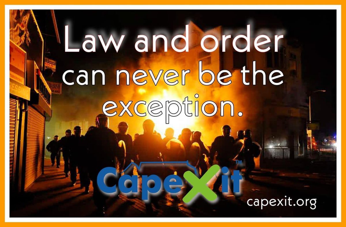 capexitofficial's tweet photo. Serve &amp; protect will be the norm. Law and order will be upheld. Riots &amp; looting will not be tolerated. In the independent Western Cape things will not look like this. @capexitofficial #capexit #capexitofficial #capexitrsa #lawandorder #serveandprotect #forthwpeople #bythepeople https://t.co/029cZTVUTP