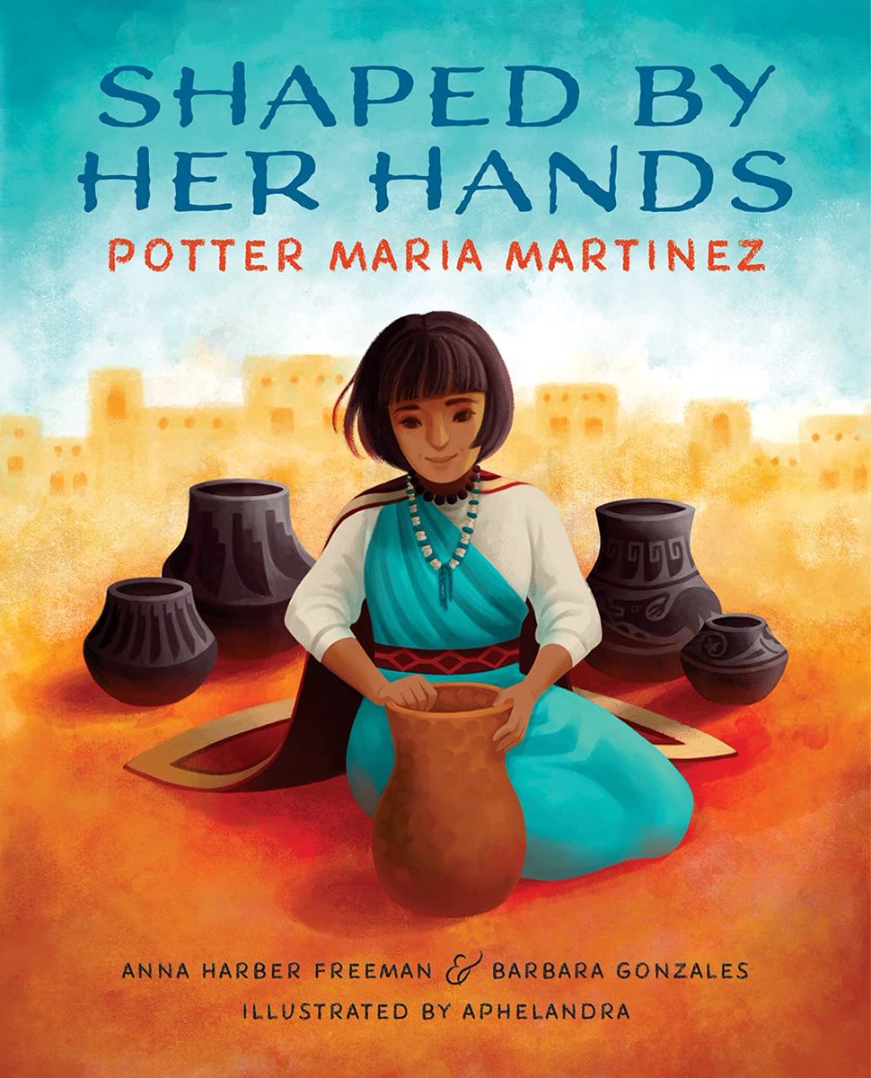 campreadarama's tweet photo. SHAPED BY HER HANDS by @AnnaHarberFree, #BarbaraGonzales, & @aphelandraw is a #biography of acclaimed artist Maria Martinez. This #PictureBook depicts her revival of traditional #Tewa pottery techniques!
@AlbertWhitman
#ReadNative21 #CampReadaRama https://t.co/GtvhDSLur8