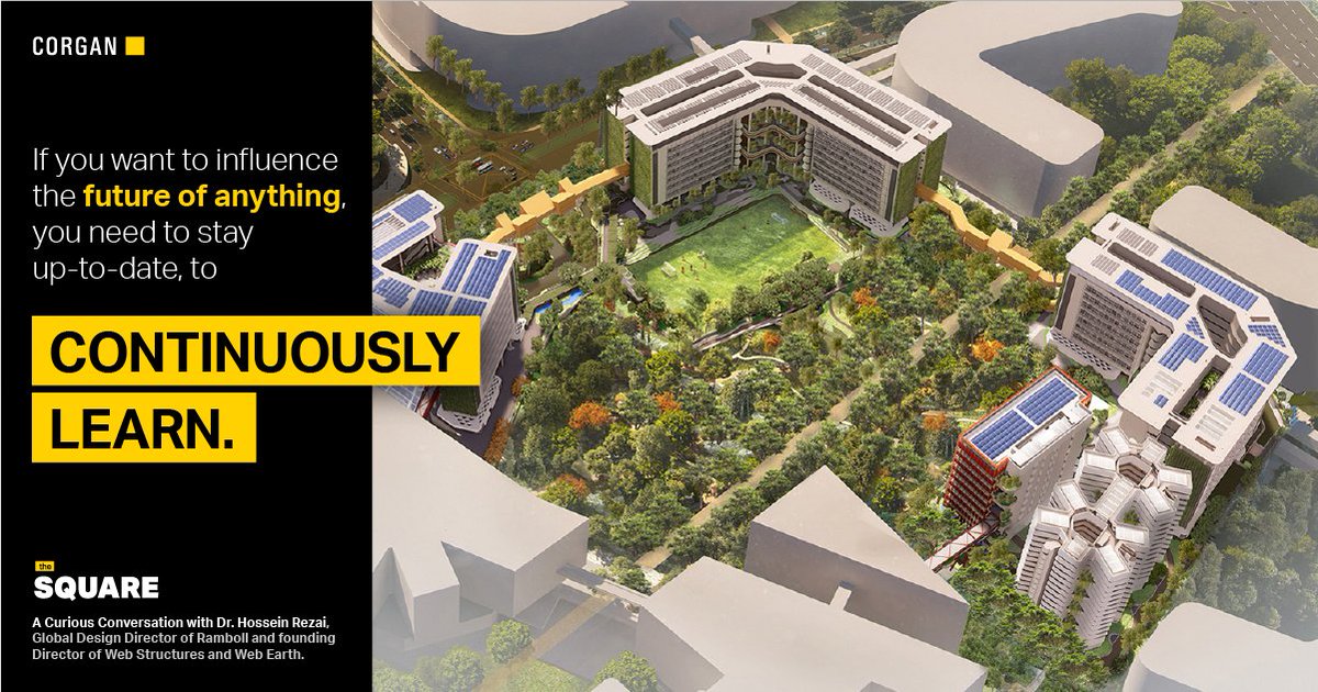 CorganInc's tweet image. New Episode 🚨
Dr. Hossein Rezai, Global Design Director of @ramboll and founding Director of @webstruc and @WebEarth_SG, joins #TheSquarePodcast to discuss his goal to redefine the collaborative nature of design and more. Listen in: bit.ly/3BihZsu