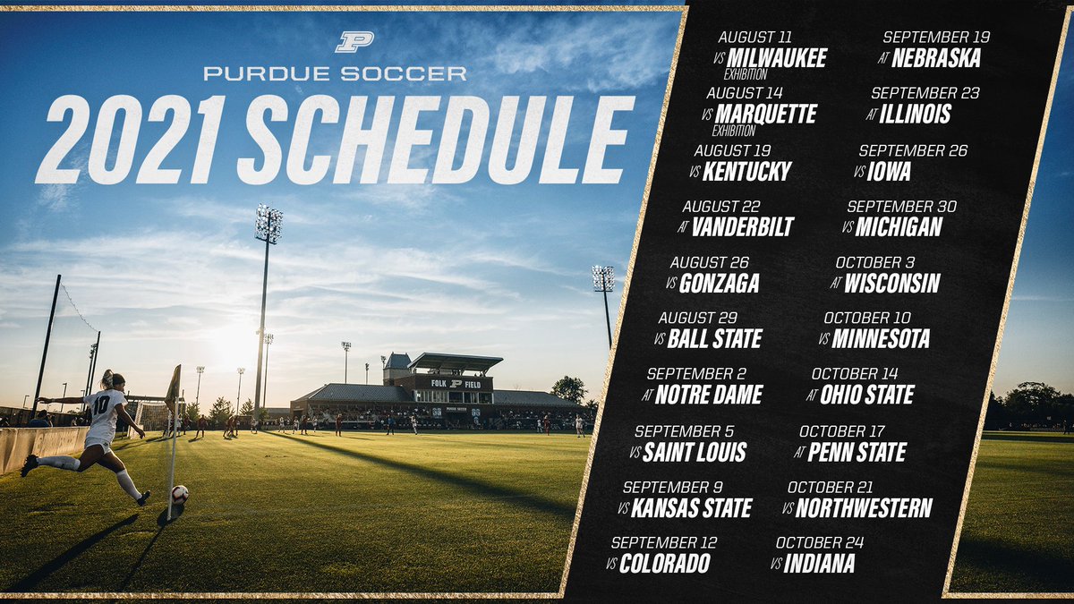 Our 2021 schedule is here!!

20 matches, 13 at Folk Field, and it all begins on Aug. 11!

📰📅 boile.rs/3xJ1yTV

#BoilerUp 🚂⚽️