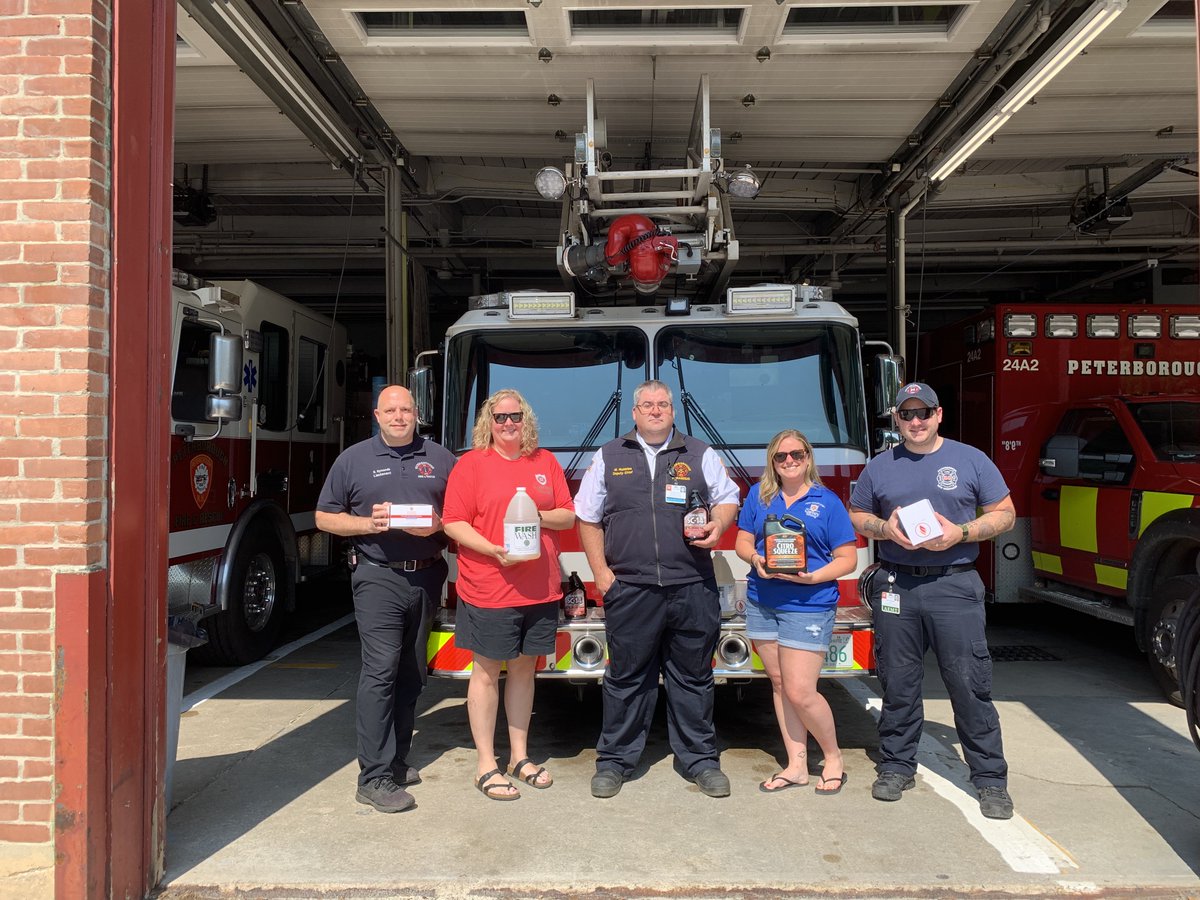 Carney Strong July Donation of Decon Supplies granted to Peterborough Fire Rescue.  
#firefightercancer #ffcancer #firefighterhealth