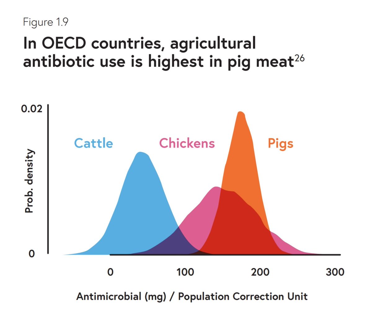 One of the fascinating graphs from the UK National Food Strategy, out today, which shows that agricultural antibiotic use is highest in pig meat.

#antibiotics #FoodStrategy <a href="/ASOAntibiotics/">Save our Antibiotics</a> <a href="/AMRInvestAction/">Investor Action on AMR</a> <a href="/FAIRRInitiative/">FAIRR Initiative</a>