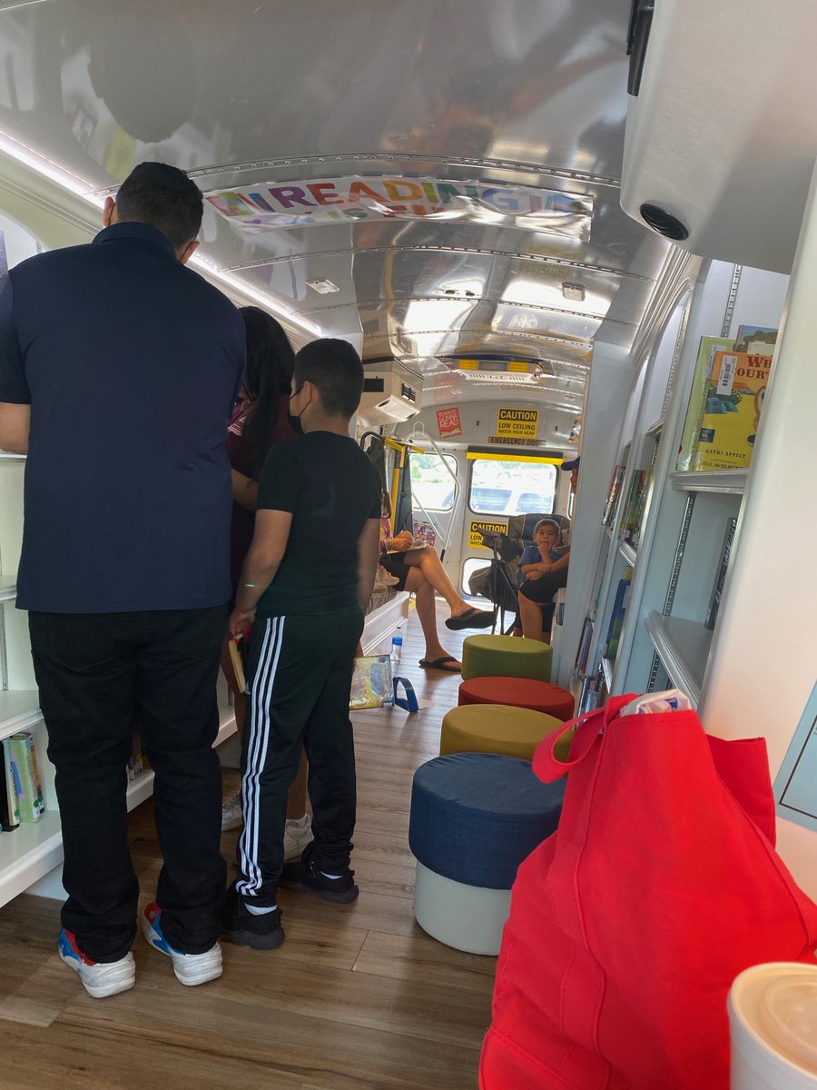 BISD_Libraries's tweet photo. Great #BISDWordsOnWheels day @Bonham_BISD!  Had some great visitors, heard some great stories, &amp; checked out a lot of books! 
Looking forward to our stops next week! https://t.co/JPOwFG3UJY #ReadAllSummer @BryanISD  @BISD_ITech @Jones_BISD @Ross_BISD @Branch_BISD @Navarro_BISD https://t.co/YaGN3P9M7U