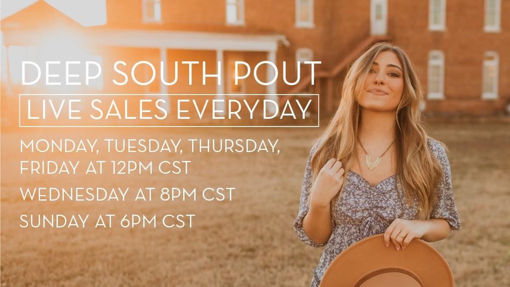 Weekly Facebook Live Schedule! 
✨ New arrivals &amp; giveaways every week!✨