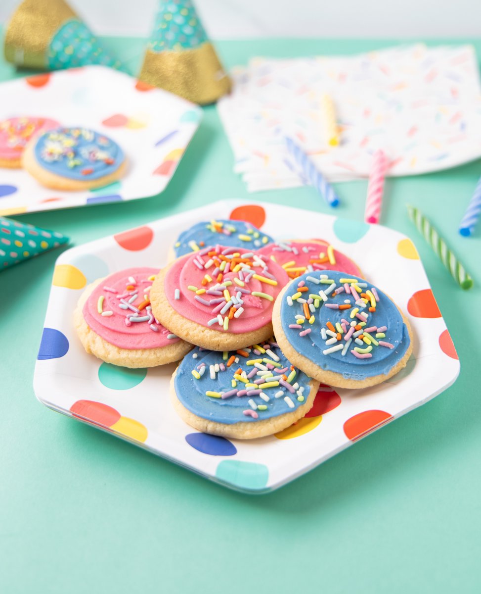 Friendly reminder: every day is a great day to have a cookie. Or two. Or three. Or, like ten. That's up to you! 😄

Celebrate your next birthday with these fantastic blue and pink hand-frosted shortbread cookies! Available for this summer only!