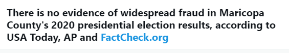 Loveourworld2's tweet photo. This is the gas lighting &amp; lying these traitorous bastards are doing. They site sold out &amp; bought fake news &amp; a website set up by the same people to say there was no evidence of Fraud. There is MOUNTAINS of evidence of WIDESPREAD Fraud you clowns. #AzAudit #AZAudit #azauditpool https://t.co/VKvqOXSksL