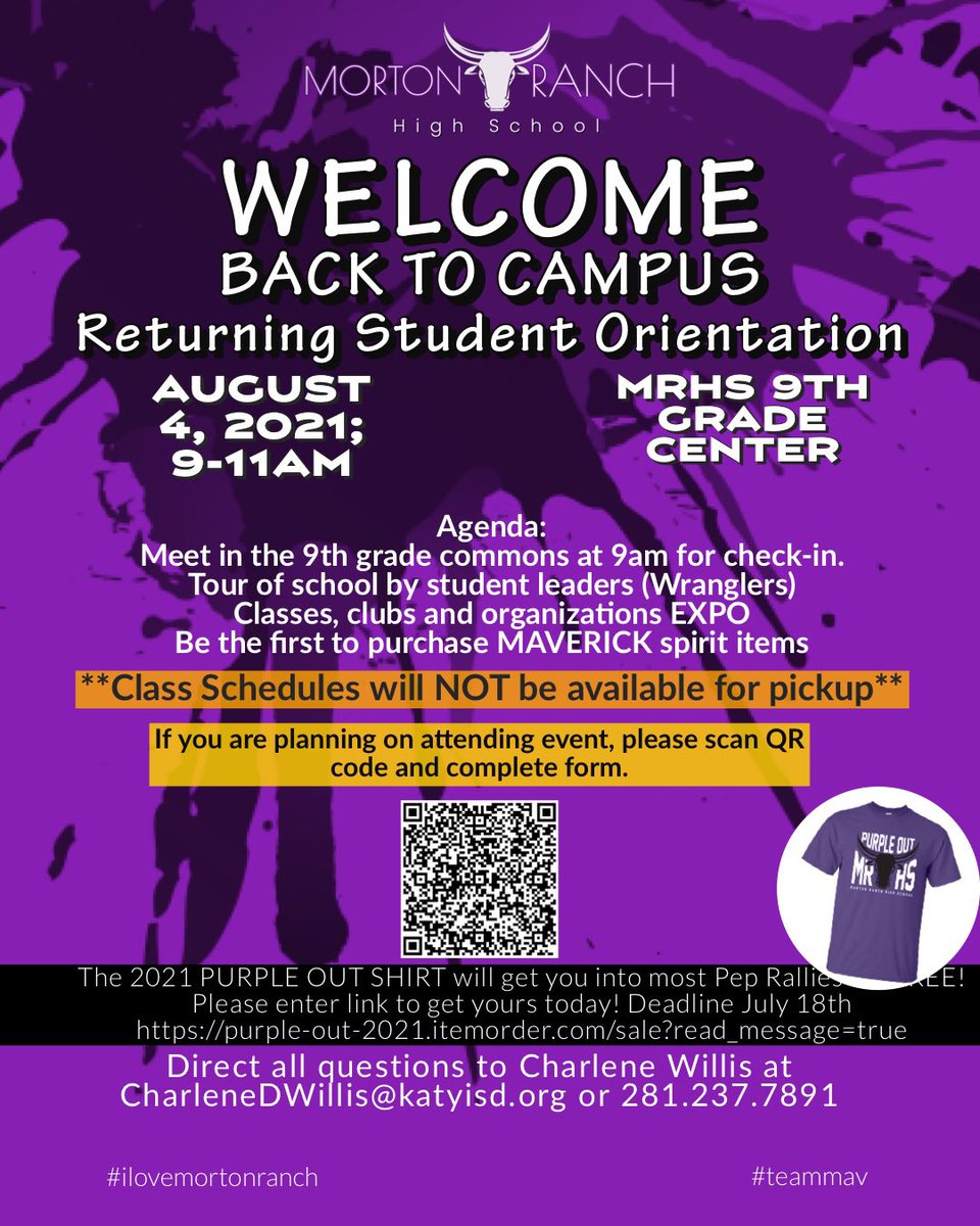Mr_theLewis's tweet photo. Hey Mavericks!  We have two exciting "Welcome Back" events for our students on Wednesday, August 4 to kick off the 21-22 school year. @MRHS_MAVcheer @MRHSMavericks #backtoschool #mrhsclassof2025 #ilovemortonranch #teammav #calfcamp https://t.co/fK9z7HhlTt