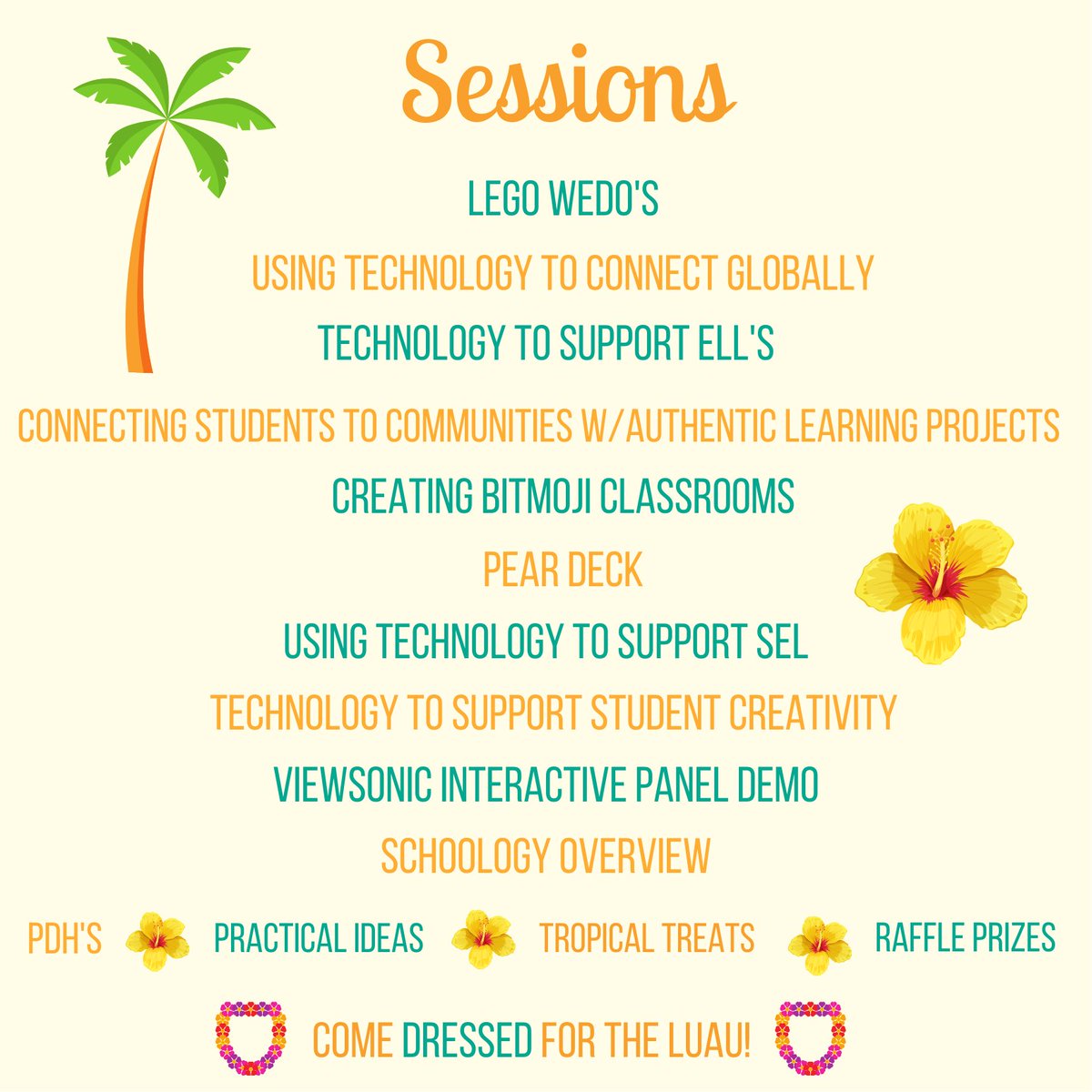 aliciaduell's tweet photo. The @ccsd21 #21Minicon is BACK! August 10th, 9:00-1:30pm. Can't wait to see you-- don't forget to wear your best Hawaiian shirt and grass skirt! #21Learns https://t.co/GbhVdUeHdB