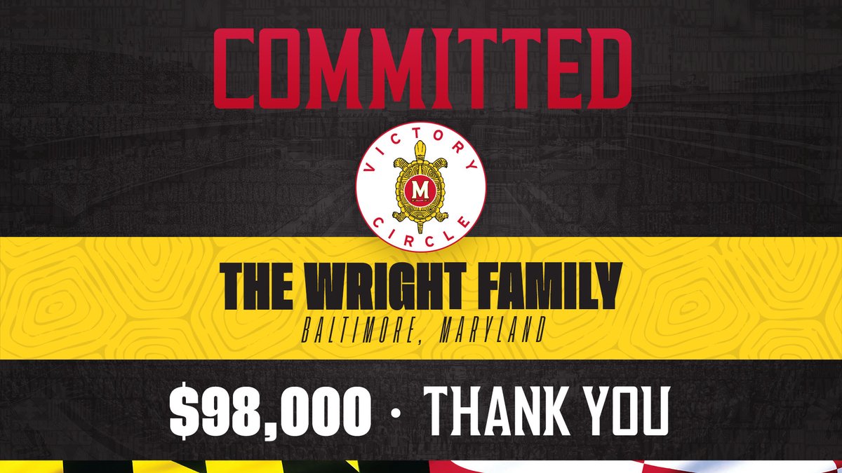 TerrapinClub's tweet photo. Momentum is building! ๐
Thank you to the Wright Family for joining the Victory Circle. We appreciate the impact you're making in our future. https://t.co/26e4Au61G5