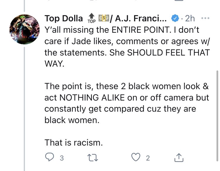 So let me get this straight Wish List Notorious B.I.G., when I used to compare Mandy Rose to Trish Stratus, I guess that made me a “blondist”? It’s clowns like this that has made this world go to hell. Everything is racist. https://t.co/bytUFpxBPA