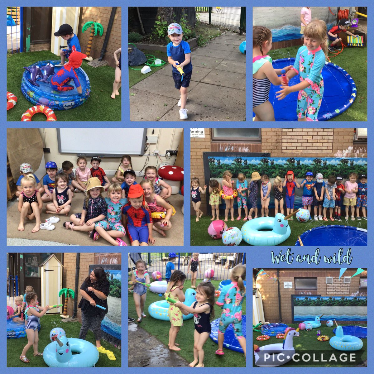 Carolin63261632's tweet photo. Wow - today was Wet and Wild day in Dosbarth Pebble. It was certainly wild and very, very wet but also wonderful. We have made the best memories and enjoyed laughter and the biggest smiles all day. What an end to a fabulous year. Part 1/2. @cwmffrwdoer @SnookMrs @KT_Matthews https://t.co/ivJQefNZy1