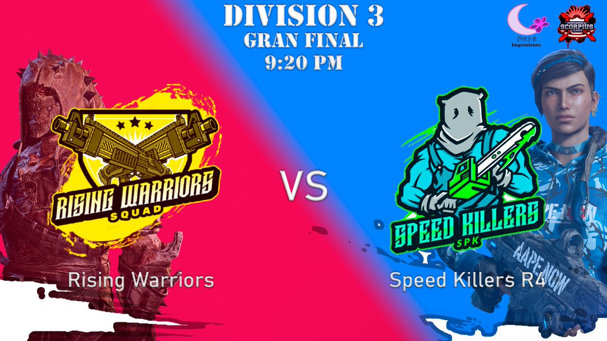 Hoy nuestra escuadra de Speed Killers R4 estará jugando Finales en la <a href="/LigaPsl/">Liga PSL</a> vs <a href="/RisingWarriorsS/">Rising Warriors</a> 🏆

Mucha suerte SpK!! 🔥
<a href="/iChaMako_Mx/">ChaMa☘️</a> 
<a href="/Obbscurial_/">Eduardo.</a> 
<a href="/Jose_samba3/">YoJosé</a> 
<a href="/CarlileRafael/">Carlile Rafael</a>