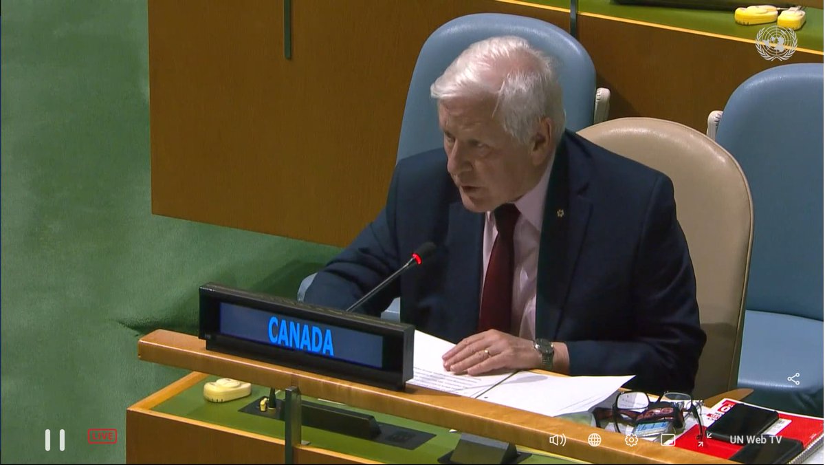 Ambassador🇨🇦 @BobRae48 delivered statement on the adoption of the Ministerial Declaration at #HLPF2021:
 'We have a blueprint. We need consistent and sustained commitment to meet the objectives of the Paris Agreement in tandem with 2030 Agenda' 🌎
More: undocs.org/en/E/2021/L.26