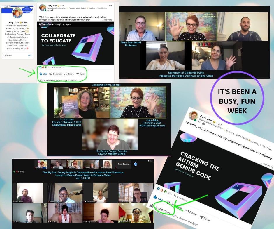 And I still have one more day to go! I'm so lucky to do &amp; create what's in my heart and on my mind.  <a href="/GarySzenderski/">gary@bookofszen.com</a> <a href="/wowlearninglab1/">wow_learning_lab</a> 

#education #parenting #judyjulin