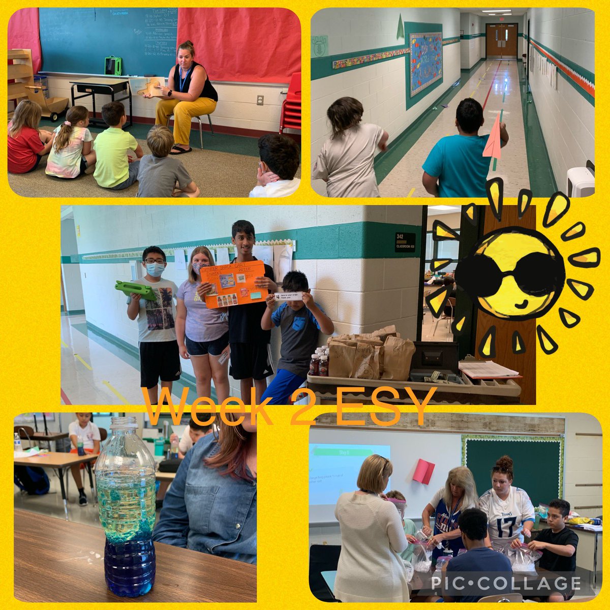 MrsBurns231's tweet photo. Books, lava lamps, paper airplanes and a snack cart! Busy 2nd week in ESY. @DAHamblin @FlemRarSchools https://t.co/9q4b12kEfD
