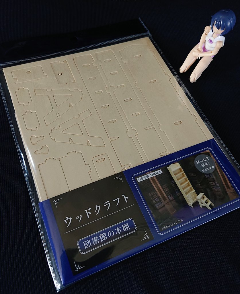 フがe セリアさんで ウッドクラフト 図書館の本棚 買ってきました 踏み台まで付いててサイズ的にも1 12にピッタリです しかしながらウチの蔵書に限って言えばちょっとばかしそれぞれの棚が低いので あまりしまうことができません そこで 続く