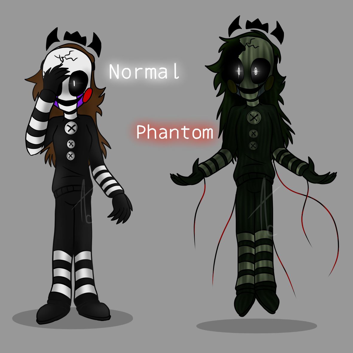 Masked.Rei on X: So, this is my oc fnaf version, with all Puppet