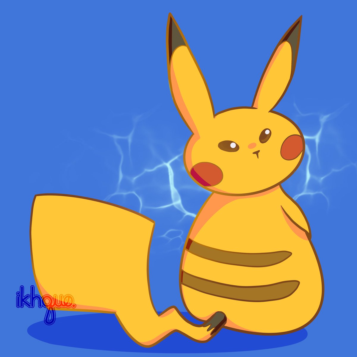 ikhquo's tweet photo. Pikachu that I drew recently! Got an iPad for my birthday, so I'm working on getting the hang of Procreate.

#Pokemon #Pikachu #Procreate #Art #artistontwittter https://t.co/Mua69IBLwj