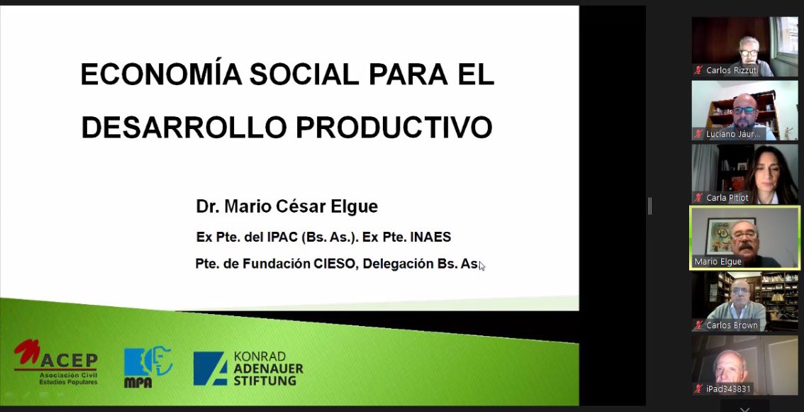 mpargentino's tweet image. En el encuentro sobre economías para el desarrollo productivo, @ElgueMario nos cuenta sobre las políticas públicas que pueden favorecer a los asociativismos y redes de pequeñas y medianas empresas 
@KAS_Argentina @acepnacional