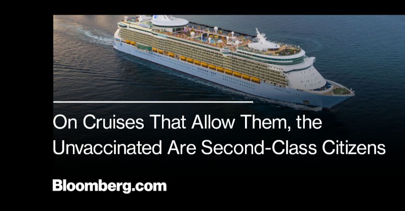 business's tweet photo. Unvaccinated guests on cruises are becoming increasingly dissatisfied with their treatment on board as cruise lines scramble to put safety measures in place.