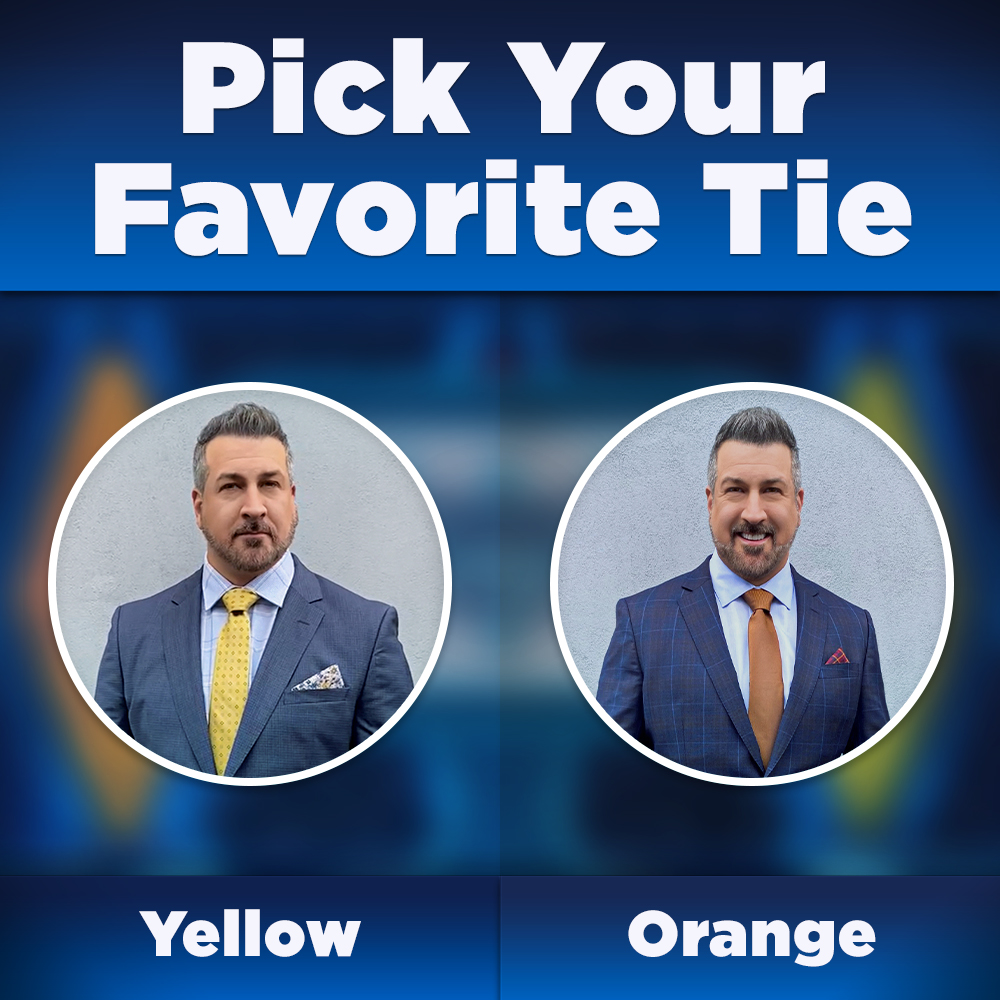 Poll Time! Pick your favorite tie: Yellow 🟡 or Orange 🟠? #CommonKnowledge with @realjoeyfatone, All New Weeknights 5:30p