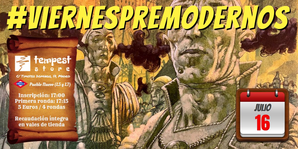 Hoy hace un día estupendo para jugar #PremodernMTG en nuestro torneo de los #ViernesPremodernos. ¡Ven y gira cartones con el mejor ambiente!