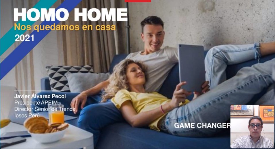iabperu's tweet image. Continuamos con Javier Alvarez @AlvarezPecol , Trends Senior Director de @ipsosperu con el tema” Homo Home”. 

Conéctate aquí 👉 bit.ly/36Cb2UO

También podrás verlo en directo a través del fanpage de @mercado_negro