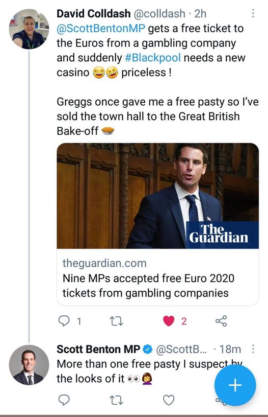 when you get fat shamed by your local mp for highlighting his dodgy dealings. And in the middle of #LoveIsland of all things !! please like a retweet lets show people how nasty @ScottBentonMP is and that #Blackpool Deserves Better. #FatShaming #Labour #Conservatives @UKLabour