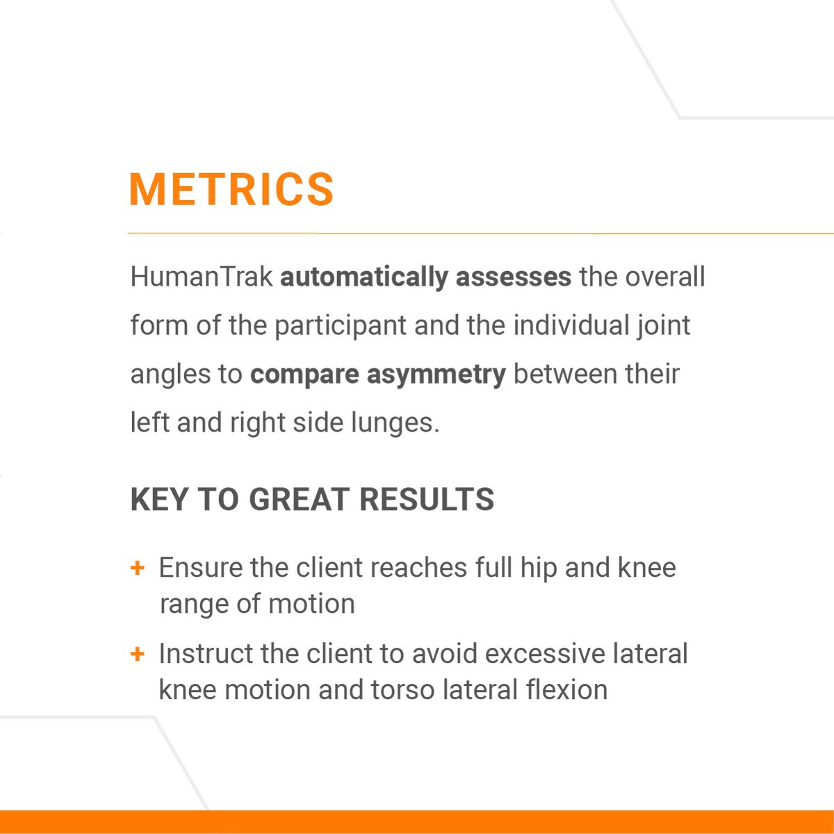 human_trak's tweet photo. New lunge test in #HumanTrak!

The lunge test expands HumanTrak's library of lower-body dynamic tests and was one of the most commonly requested tests by users.

➡️ Swipe to see the test objective, application, and metrics.

Test description and protocol🔗https://t.co/RoqL5ekkCc https://t.co/9E6GGk1mKA