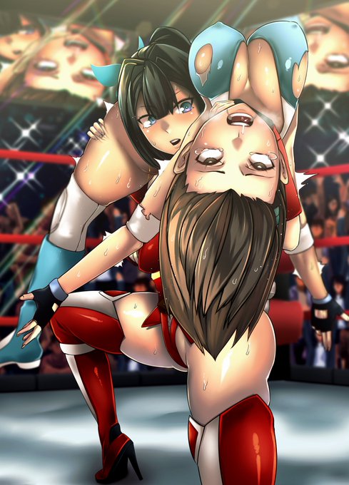 当選者の方のリクで、格闘フリーキャラの大人気、ほのるるさん(@Honolulu8109)の柊ゆうなちゃんが、なんと当サークルのマスコットキャラ紅月凛にアルゼンチンバックブリーカーでKOされるカラー絵です。リク主さんとほのるるさん描かせて頂き感謝です。
#女子プロレス #リョナ #技絵 #柊ゆうな #紅月凛 