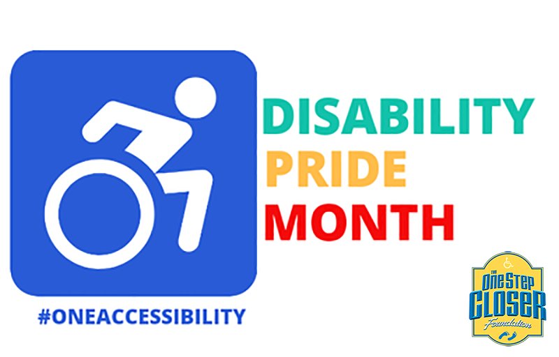 #DisabilityPrideMonth is a month set aside to focus attention on the #disability community and celebrate the pride disabled people have as people with #disabilities. #1SCF #nonprofit #foundation #charity #charityfundraiser To #donate visit facebook.com/OneStepCloserF…