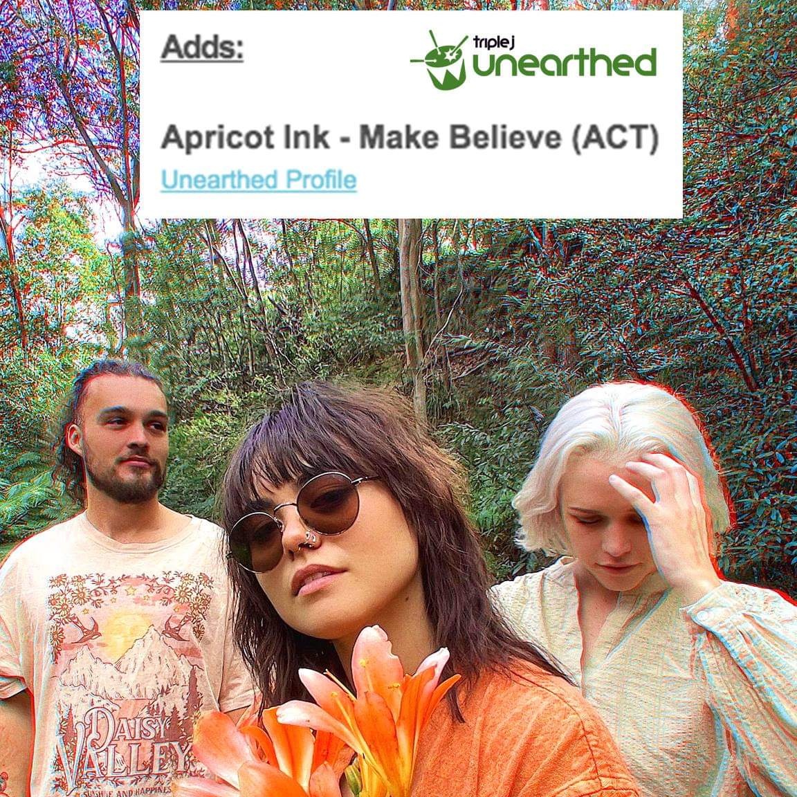 Apricot Ink (@apricot_ink) on Twitter photo 'Make Believe' got added to <a href="/triplejunearthd/">triple j Unearthed</a> rotation this week!! 🤗 BIG Love UE!! 💚 'Make Believe' got added to <a href="/triplejunearthd/">triple j Unearthed</a> rotation this week!! 🤗 BIG Love UE!! 💚