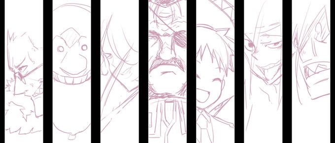 ～ハガレン 記念イラストのおもいで～

①下書き!
②一旦完成‥で友達に見せたら「体も描いたら?」言われてスロウスとリンク☆
③別の友達にグレー色なかったらプリントTシャツにできそうですね とご意見いただきました お納めください
④完成!! 