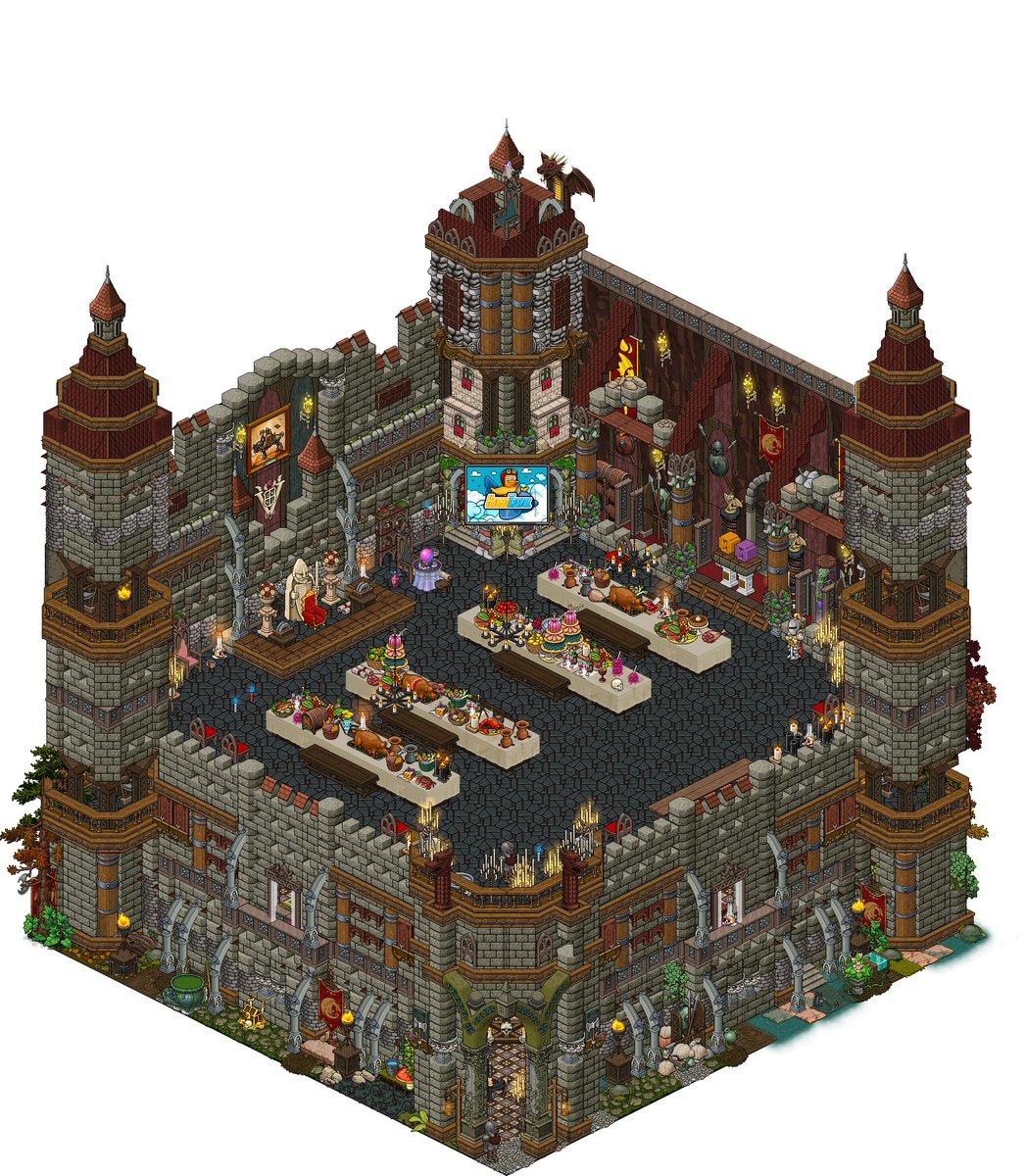 MetalizerHabbo's tweet photo. This is my room built on @HabboItalia 
Event: "Medieval Travel: The Prophecy of King Arthur" by @HabboTra 
⚔️🗡️🛡️
@Habbo https://t.co/JWSR3tzzB1